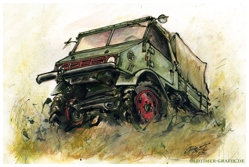 Boehringer Unimog, Illustration von Sylvia Steinhoff geb. Benub